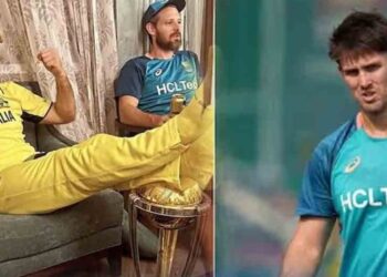 World Cup ट्रॉफी पर पैर रखने के लिए मिचेल मार्श पर दर्ज हुई FIR