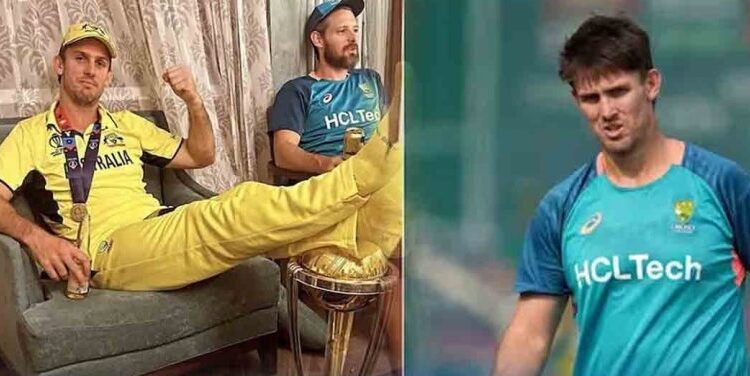World Cup ट्रॉफी पर पैर रखने के लिए मिचेल मार्श पर दर्ज हुई FIR
