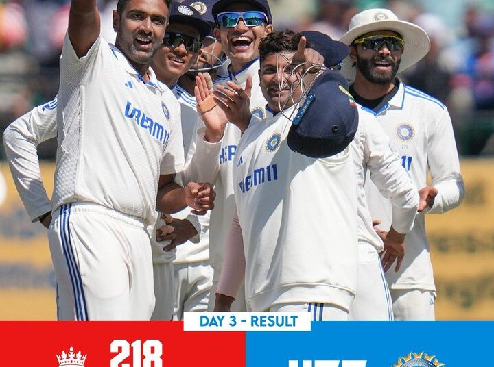 भारत ने जीता धर्मशाला टेस्ट:इंग्लैंड को पारी और 64 रन से हराया, 100वें टेस्ट में अश्विन को 9 विकेट