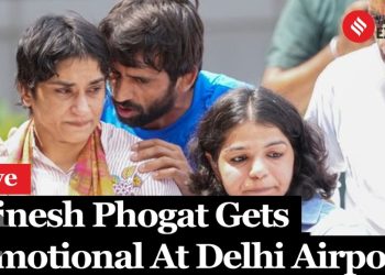 विनेश भारत लौटी, भव्य स्वागत,छलका दर्द