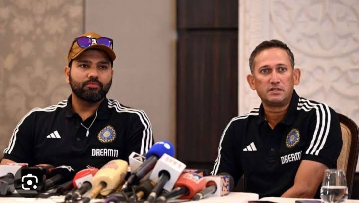 रोहित-अगरकर की बातें वायरल, पीसी से पहले माइक ऑन था:कप्तान बोले- फैमिली नियम पर चर्चा करनी पड़ेगी, सब मुझे फोन कर रहे