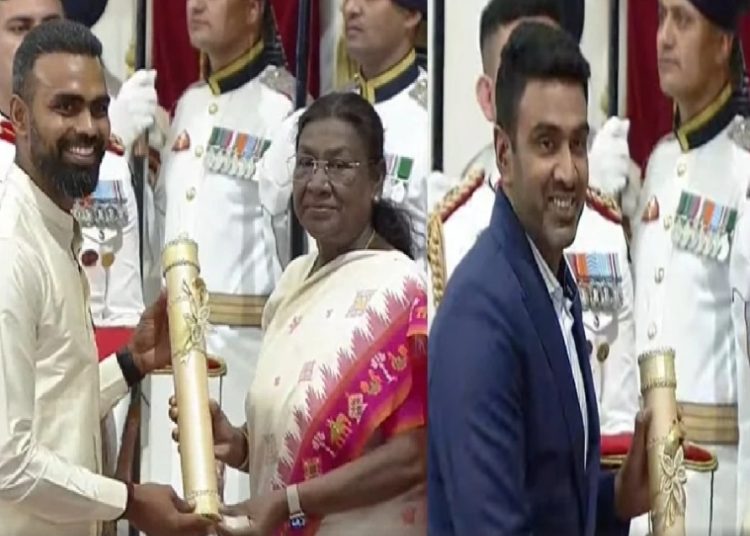 Padma Award:पीआर श्रीजेश को पद्म भूषण और आर अश्विन को पद्मश्री अवार्ड से किया गया सम्मानित