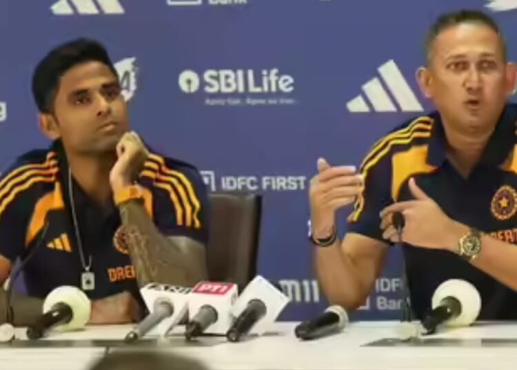 सूर्या और अगरकर की प्रेस कॉन्फ्रेंस में पत्रकार को पाकिस्तान पर सवाल पूछने से रोका गया