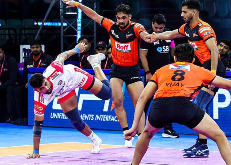 जोरदार तरीके से जीत की पटरी पर लौटी यूपी योद्धाज, गुमान और डिफेंस की बदौलत यू मुंबा को 16 अंक से हराया