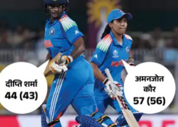भारतीय महिला टीम ने वनडे वर्ल्डकप का पहला मैच जीता:श्रीलंका को 59 रन से हराया; दीप्ति शर्मा का ऑलराउंड प्रदर्शन; अमनजोत की फिफ्टी