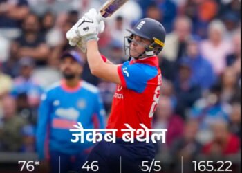 इंग्लैंड ने भारत को चार विकेट से हराया,अभी चार मैच और बाकी